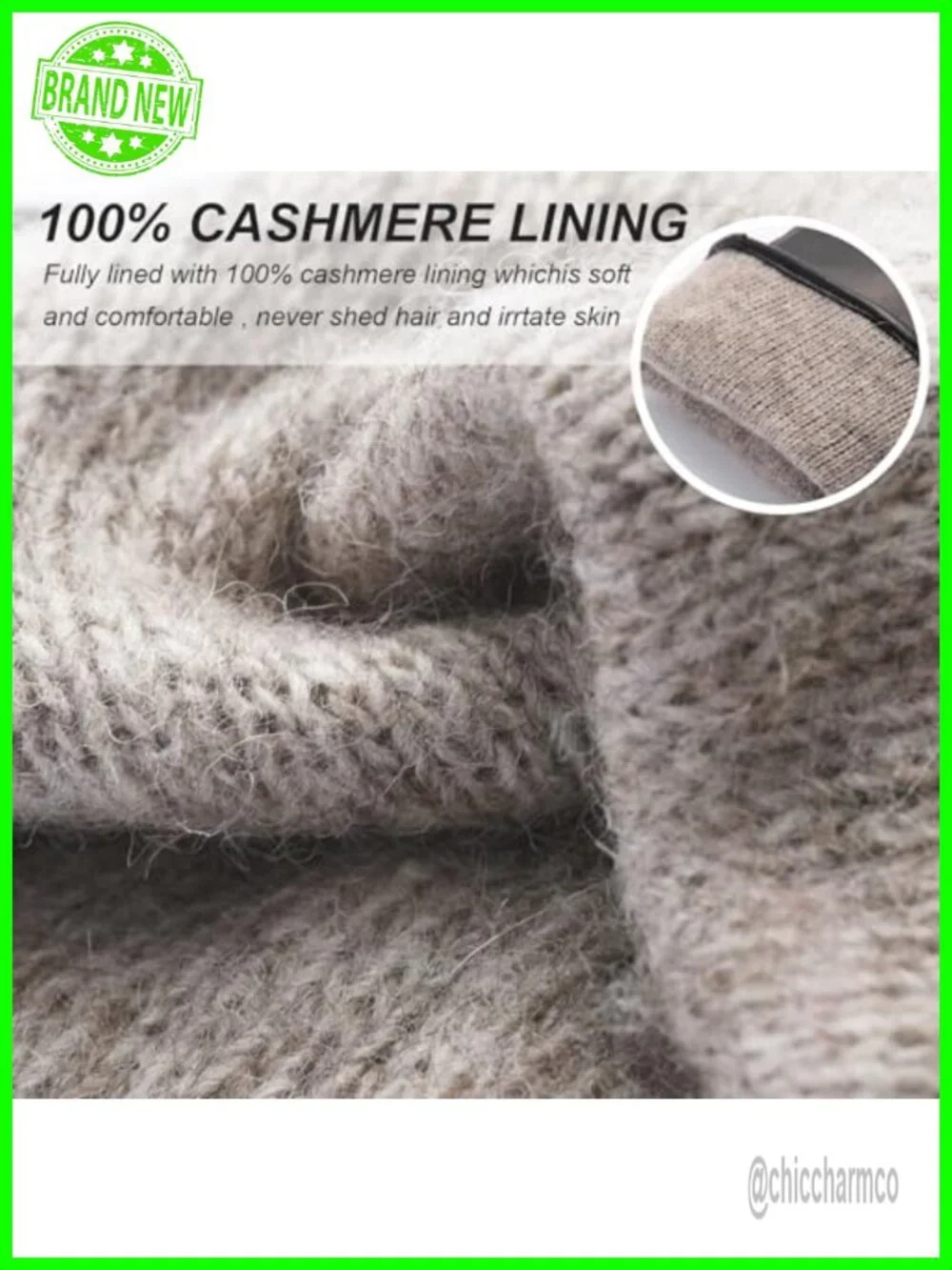 Genuine Leather Touchscreen Gloves with Cashmere Warm Lining, Driving Gloves